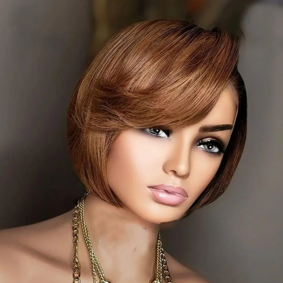 Human Hair T Part Lace Wig, 6in Body Wave Wig, 13x1 Lace Construction