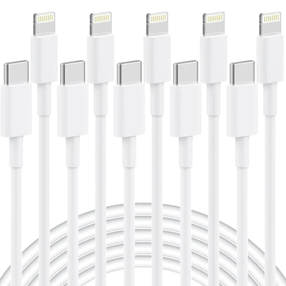5 Pack 3.2FT/6FT USB Type C to Lightning Cable, [MFi Certified]PD 20W iPhone Charger Fast Charging Cord Durable Tangle-Free iPhone Charger Cord Fits Charger for iPhone 14/13/12/11/X/8/7/Plus, iPad, AirPods