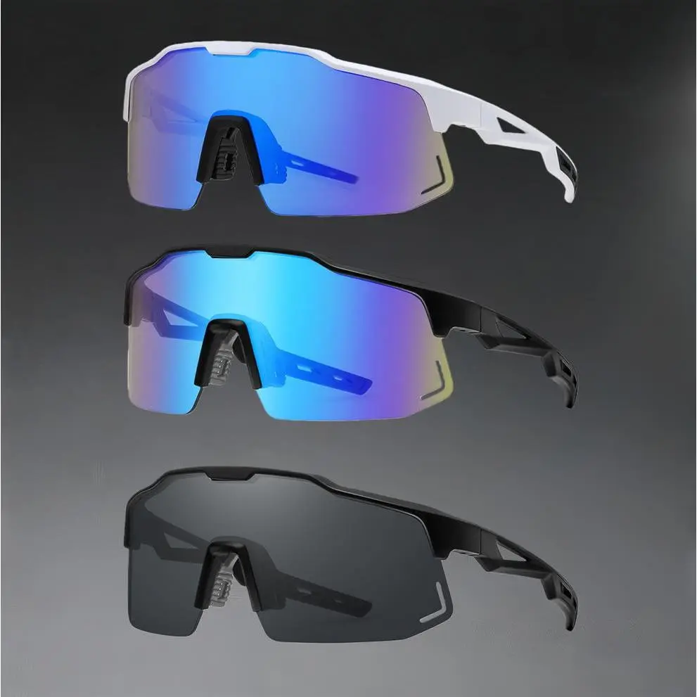 Wraparound Athletic Men's Sunglasses 3-Pack with UV400 Anti-Glare Lenses for Outdoor Cycling, Outdoor Cycling Eyewear, Sun Protection, Uv400 Sports Eyewear, Cycling Gear, Sports Glasses