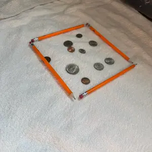 Pencil with Coins - Creative Writing Tool for Kids