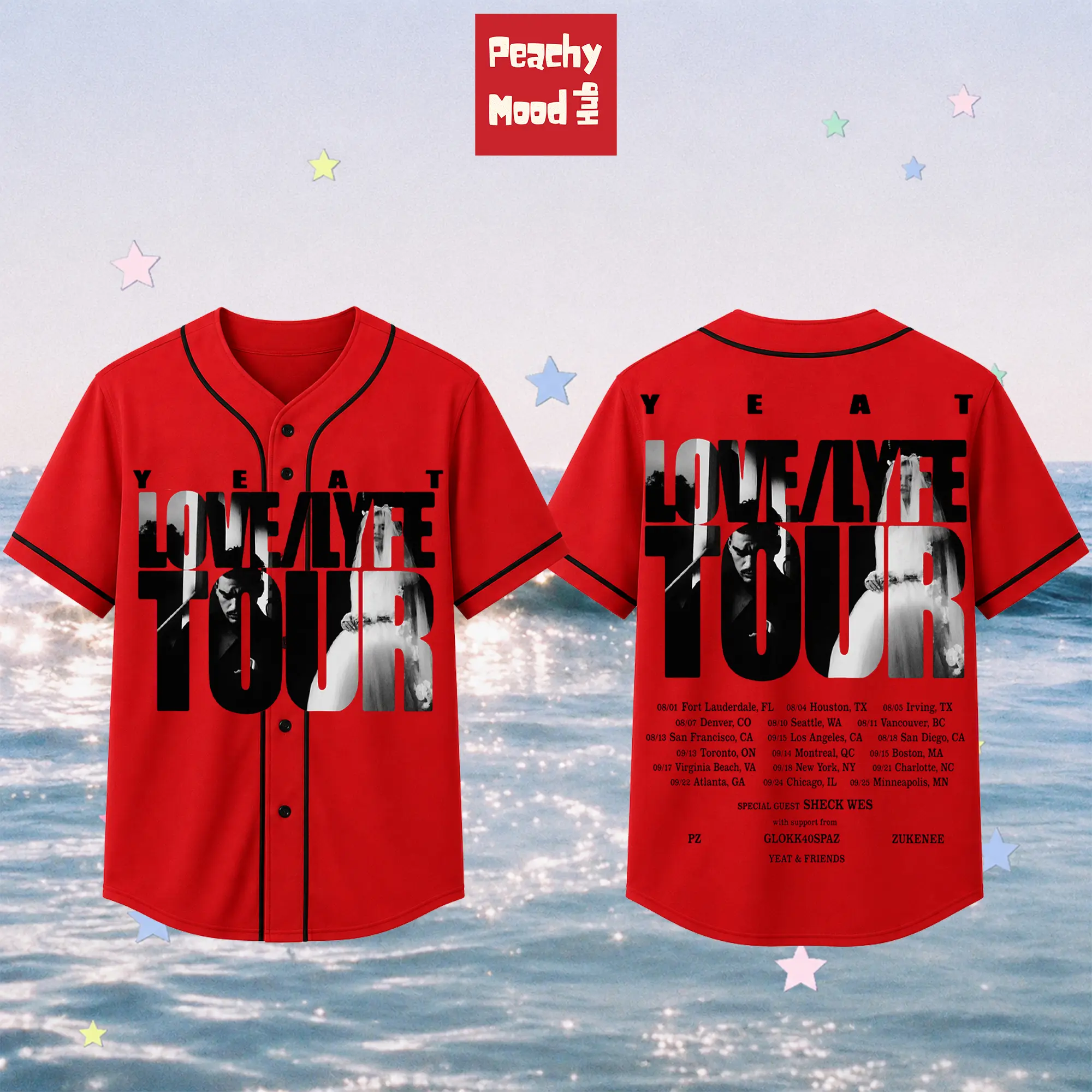 Yeat Tour 2026 ADL Album Baseball Jersey, Limited Edition Rap Concert Fan Merch, Hip Hop Music Apparel, Streetwear Tour Jersey, Graphic Baseball Shirt, Gift for Fans