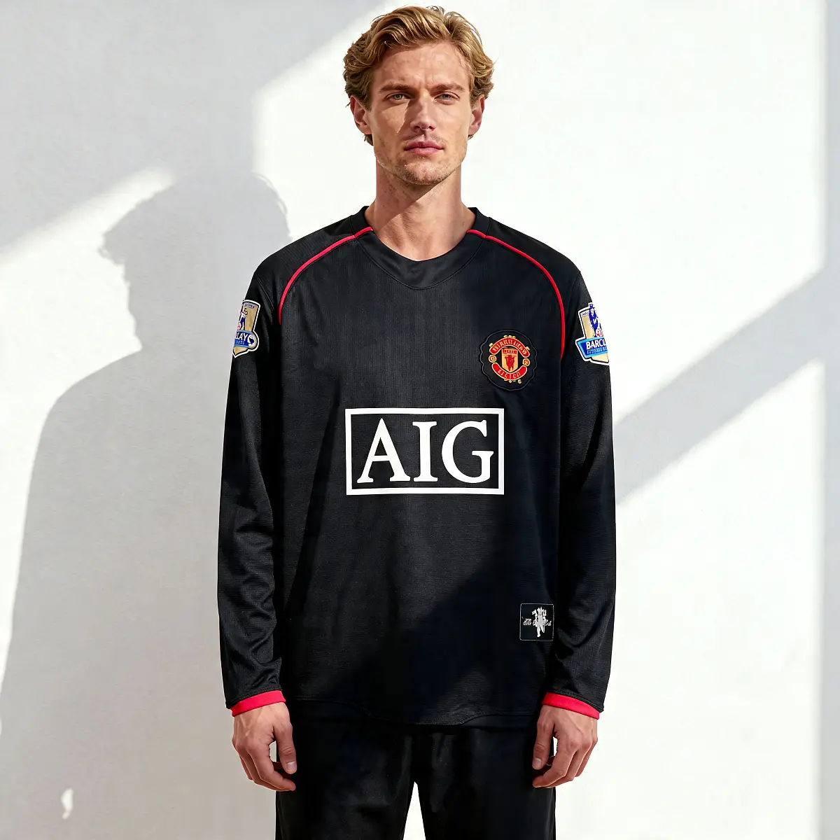 0708 Ronaldo 7 Home Long Sleeve Soccer Jersey Champions League