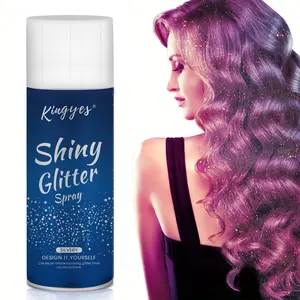 KINGYES Glitter Spray, 4.06oz/4.01us Fl Oz Glitter Spray, Body Glitter Spray For Hair And Body, Hair Spray For Clothes, Long-lasting Body Glitter Spray For Stage, Festivals And Masquerade