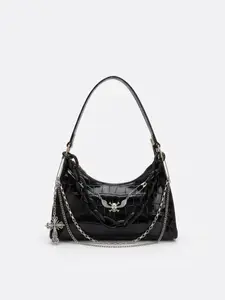 Original Punk Style Y2K Millennium Skull Chain Fashion Armpit Bag Crossbody Dark Single Shoulder Bag Versatile Slouch