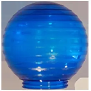 Polymer Products  Sphere 6 in. Etched Blue Acrylic Festival Replacement Globe- Pack Of 6