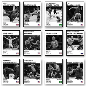 Black White Boxing Legends Inspirational Canvas Poster Boxing Fighting Canvas Print Painting Wall Decor for Gym Home Decor