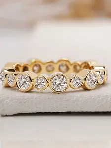 Women's Wedding Ring Tail Piece, Elegant Geometric Design, Asymmetrical Copper Material, All-Season Jewelry Accessory