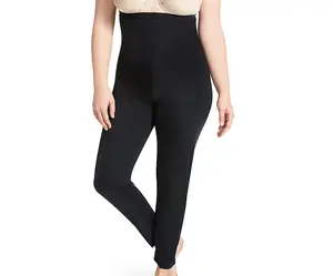 INSTANT FIGURE Plus Size Hi-Waist Tummy Control Leggings WP40221C – Compression Slimming Shapewear Pants for Women, Seamless High Waist Sculpt Leggings with 4-Way Stretch Nylon Spandex, Smooth Invisible Fit, Made in USA