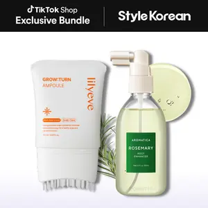 [StyleKorean] Anti-Hair Loss Care Duo Set | Scalp Boosting Ampoule + Rosemary Root Enhancer | Gift for Parents | Strengthen & Nourish for Healthier Hair