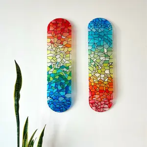Traditional Stained Glass Skateboard Deck Wall Art
