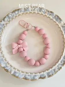 Y2K Sweet Beaded Bag Charm Keychain, Perfect for Daily Handbag Accessory, Stylish Pendant Decoration, Ideal Gift for Women