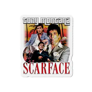 Scarface Magnet, Tony Montana Die-Cut Magnet, The World is Yours Fridge Magnet, Movie Quote Magnet, Pop Culture Gift, Gangster Decor