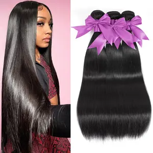 Rovess Hair[12A]Human Hair Bundles Body Wave 20 22 24 Inch Bundles Human Hair 12A Brazilian Virgin 100% Unprocessed Quick Weave Hair Bundles for Black Women Natural Color