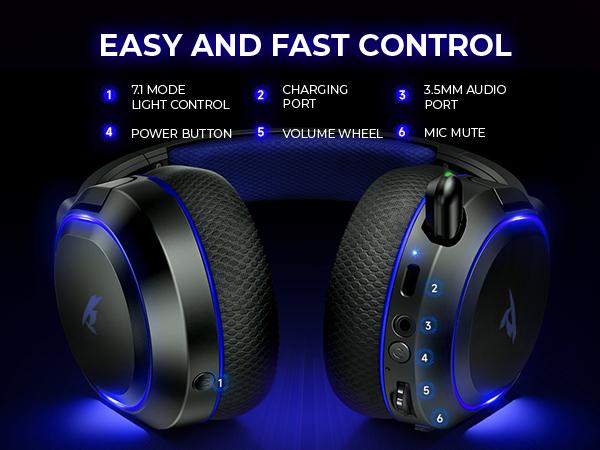 Picun G2 Over Ear Wireless Gaming Headset with Mic - Gaming Accessories, Bluetooth 5.4 Headphones, 7.1 Virtual Immersive Sound, 2.4GHz/Wired Connectivity, 5ms Lagfree Play, ENC Noise-Canceling Retractable Mic, RGB Lighting, PC Accessories for PC, PS5, PS4 Picun G2 Over Ear Wireless Gaming Headset with Mic - Gaming Accessories, Bluetooth 5.4 Headphones, 7.1 Virtual Immersive Sound, 2.4GHz/Wired Connectivity, 5ms Lagfree Play, ENC Noise-Canceling Retractable Mic, RGB Lighting, PC Accessories for PC, PS5, PS4