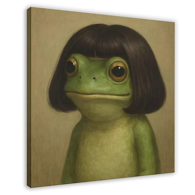 Whimsical Frog Portrait Canvas Print Funny Animal Wall Art Number Of Beast Skeleton Reading k Vintage Pumpkin Spooky Ghost and Pumpkins Witch Hat Classroom Watch Your Thoughts Ball Wall Art Top 100 Scratch Off Gremlins Poster Tin Sign Hot Cocoa Metal 'Num