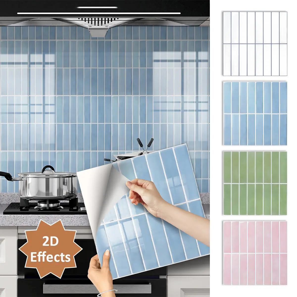 Marble Pattern Kitchen Backsplash Sticker, Self Adhesive Kitchen Backsplash Tile Sticker, Removable Decorative Decal for Home Kitchen & Bathroom, Ornaments, Marble Backsplash Wallpaper, Peel and Stick, Self Adhesive Waterproof