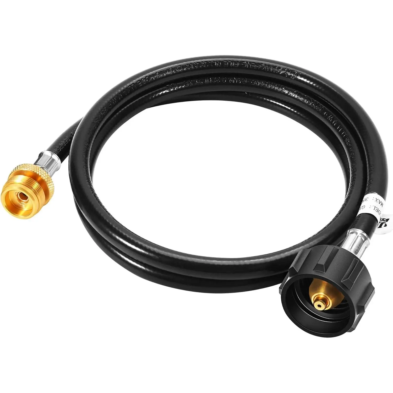 5FT  Hose,  Adapter 1lb to 20lb Converter,  Tank Gas Grill Hose Suitable for Weber Q Grill, Coleman Camping Stove, Buddy Heater and More Portable Grills