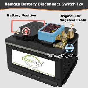 12V 240A Remote Battery Disconnect Switch, Upgraded Smart AntiTheft Wireless Kill Switch for Truck RV