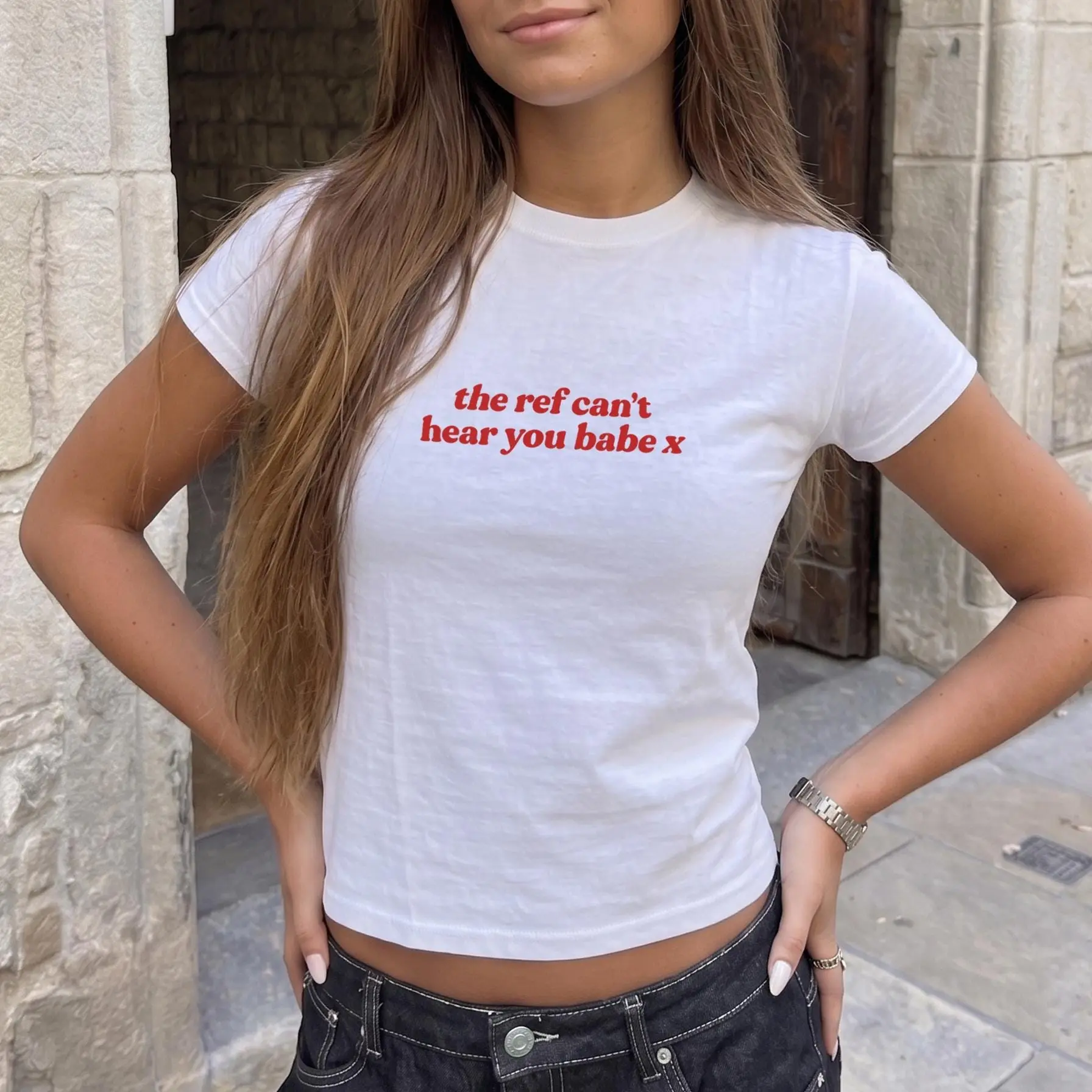 The Ref Can’t Hear You Babe Baby Tee, Scotland England Country Team 2026 Womens Flag Soccer Baby Tee, Gift For Her
