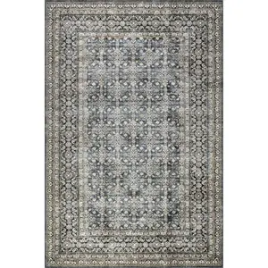 Quintessa Medallion Spill Proof Machine Washable Area Rug