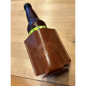 California Cowboy Leather Koozie