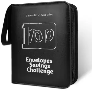 100 Envelope Challenge Binder, 2025 Upgrade 100 Envelopes Money Saving Challenge, Savings Challenges Book with Challenge Tracker to Save $5,050