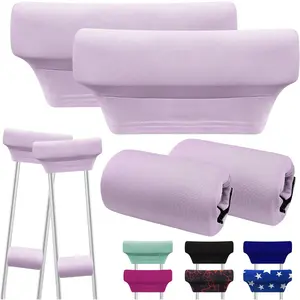 SPRING SEAON Crutch Pads and Hand Grips Set - Soft Underarm Cushion Pads and Handle Covers for Crutches, Breathable & Washable Padding for Adult & Youth Crutches-Comfortable Armpit Support