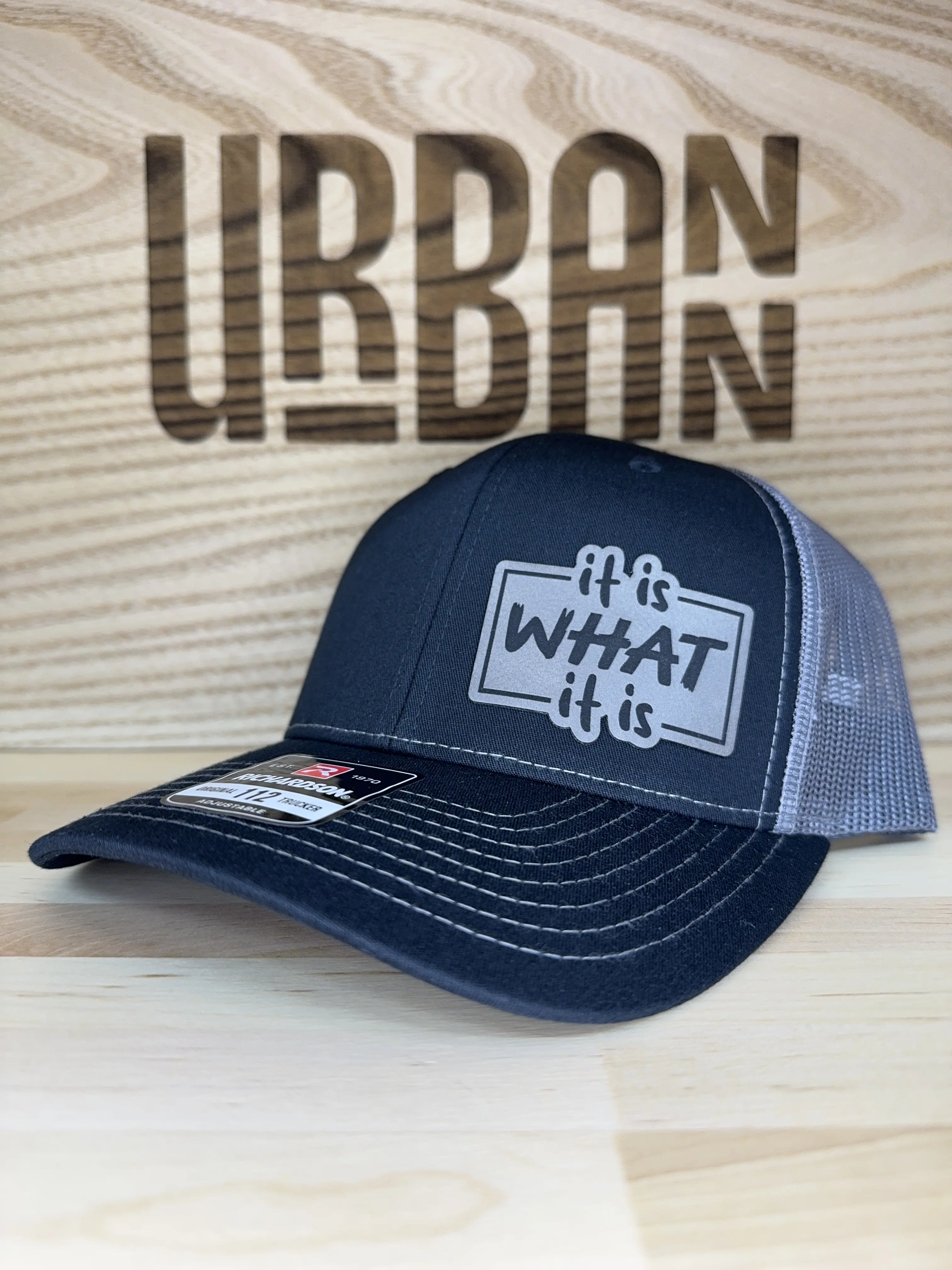 It Is What It Is Custom Leatherette Patch Trucker Style and Evolve Ponytail Hats trucker hat unique gift unisex hat FlexFit and Knit Beanie It Is What It Is Custom Leatherette Patch Trucker Style and Evolve Ponytail Hats trucker hat unique gift unisex hat FlexFit and Knit Beanie