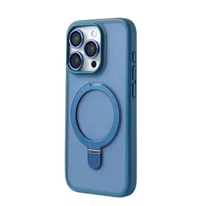Magnetic Kickstand Phone Case With Free Camera Lens Protector, Anti-Fingerprint Skin Feel Cover For iPhone 17 Pro,17 Pro Max,16,15,14,13,12