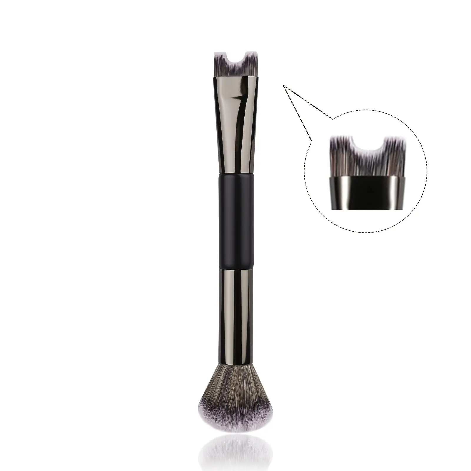 U-Shape Nose Contouring Makeup Brush, Dual-Ended Design, Ideal for Facial Shadows and Highlights, Essential Makeup Tool, Face Contour Brush, Cosmetic Brushes