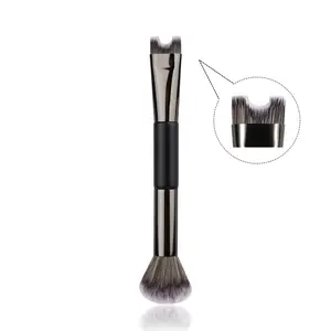 U-Shape Nose Contouring Makeup Brush, Dual-Ended Design, Ideal for Facial Shadows and Highlights, Essential Makeup Tool