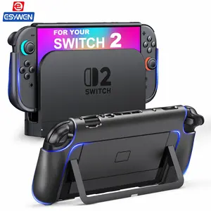 ESYWEN Dockable Case Split Cover for Nintendo Switch 2 2025 Slim Central Support Hole Ultra Thin Design Enhanced Grip Comfort Precise Molded Holes