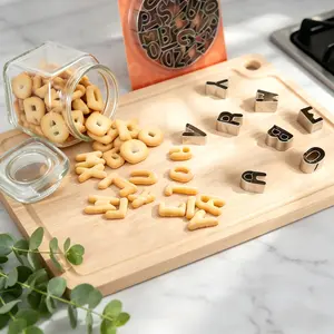 26-Piece Cookie Cutter Set, Food-Grade Stainless Steel, A-Z Letters, Easy Release, DIY Baking Tools for Kids, Home Use