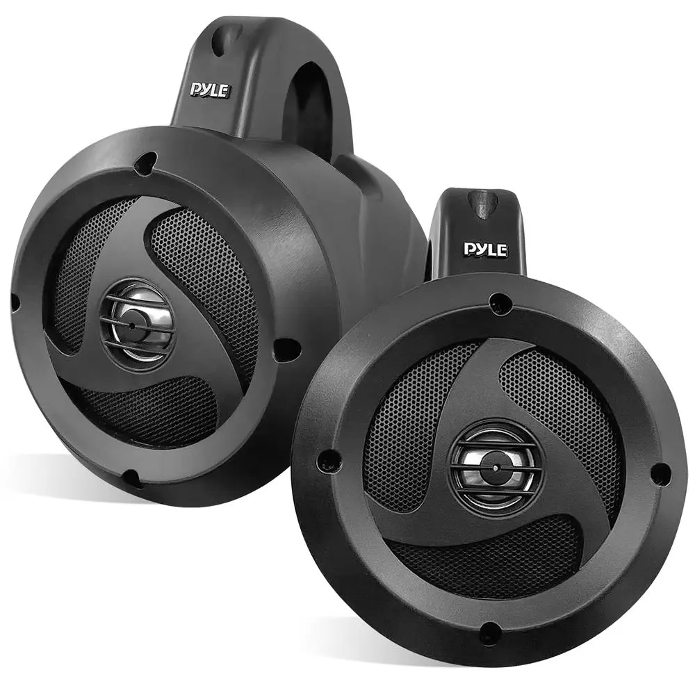 900W Marine Grade 4" Compact Wired Off-Road Stereo Speakers Pair, Waterproof Rugged Sound System Passive Speakers with Mount for Outdoor Use