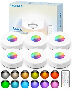 PZSUNLY Closet Light 12Color Remote Control RGB Projection lamp Ambient Night Light for Bedroom, Gaming Room, Live Streaming Photography & Parties home wall decor party live streaming Cabinet decorative lights