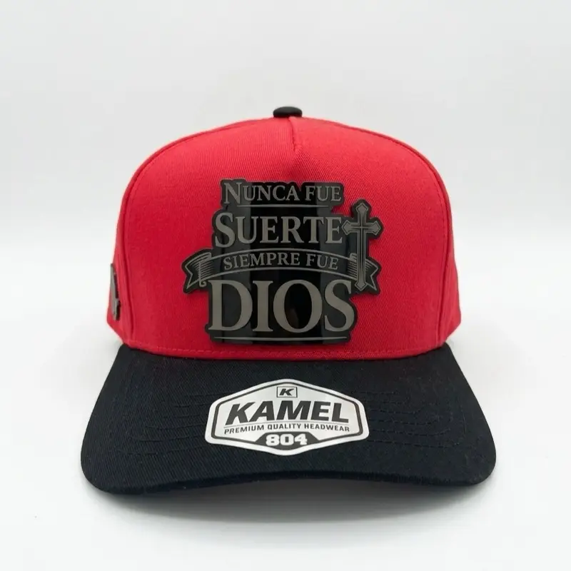 2-Tone Red and Black Religious Faith Cross Cap