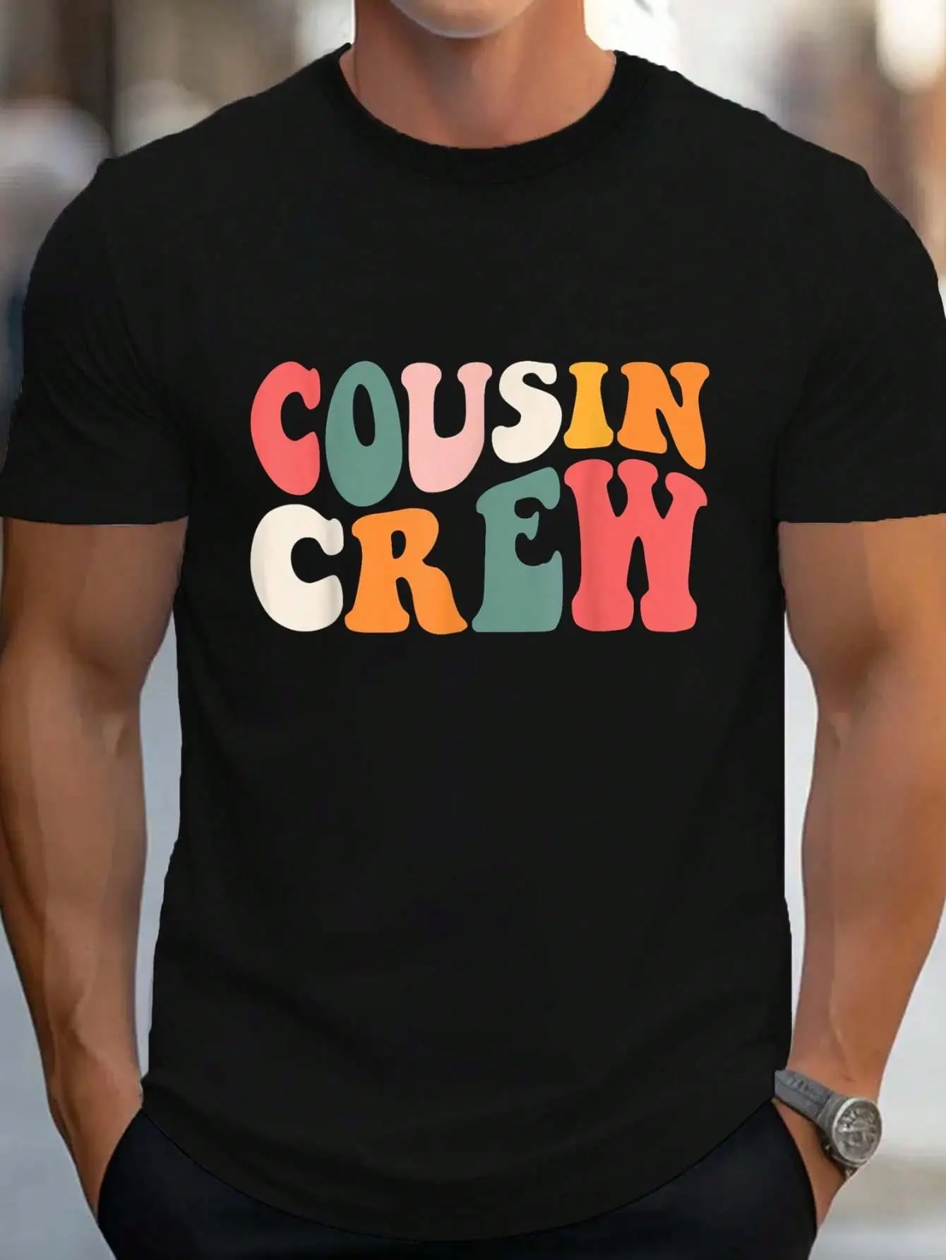 100% Cotton Cousin Crew Pajamas Kids Toddler Matching Gifts T-Shirt Women's Men's Graphic Tee Crew Neck summer vacation Tops