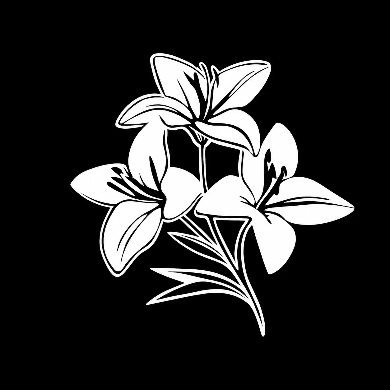 Nugarty White Lily Rear Window Car Decal - Elegant Floral Vinyl Sticker (5in x 5.8in), Waterproof UV Resistant Window Decoration, Car Accessories, Automotive Decals, Vehicle Decor