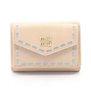 Pre-owned miu miu Calfskin Small Leather Goods VITELLO PHENIX SOFT wallet