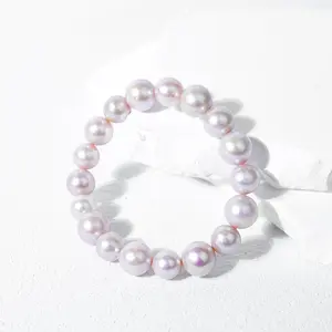 LYC004-18 10-11mm Pink Pearl Bracelet Fresh Water Pearl for birthday/anniversary/holiday /retirement/ graduation presents