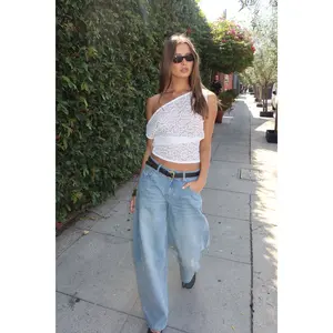 Kessa Sheer Lace Off Shoulder Top