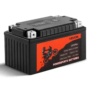 VEVOR Motorcycle Battery, 12 Volt 6Ah, LiFePO4 Lithium Pre-Charged Powersports Battery, Maintenance Free High Performance, Compatible with ATV, Motorcycle, Jet Skis, Scooter, UTV, and MoreVEVOR Super Brand Day
