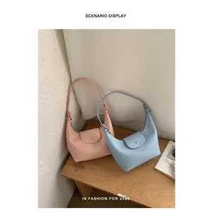 Trendy 2026 new Longxiang bento bag tote bag handbag simple solid color dumpling bag gold ingot bag women luxury designer