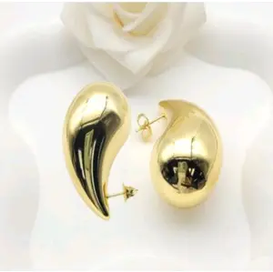 Teardrops Earrings fashion style gold-plated 1 ½inches  big sizes