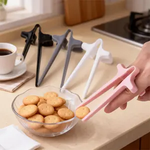 Reusable Snack Chip Clip, Kitchen Food Clamp Tool, Kitchen Gadget, Suitable for Chips Cookies Popcorn, Easy to Use, 4 Color Set