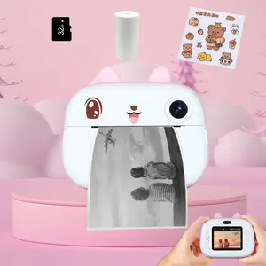 Dual Lens Cartoon Camera, Thermal Printer with Memory Card, Stickers Included, Ideal for Printing Photos & Memorable Moments