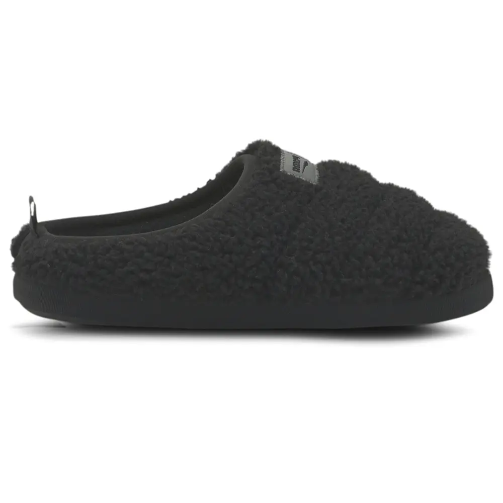 PUMA Mens Sherpa Logo Scuff Casual Slippers Casual - Black