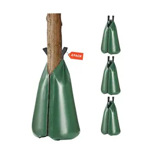 VEVOR Tree Watering Bag, 4 Packs 20 Gallons Watering Bags for New Trees, 5-9 Hours Slow Release Refillable Tree Drip Irrigation Bags with Zipper, Durable Tree Watering System for Deep Root Targeting