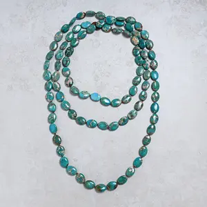 73" Turquoise Natural Gemstone Necklace