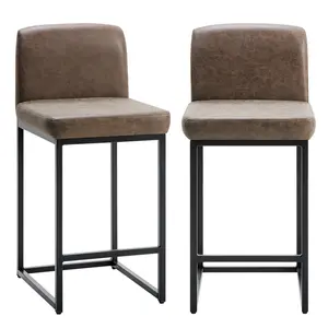 Backrest Bar Stool – Ergonomic Lumbar Support & Easy Clean Surface – Adjustable Height Stool For Kitchen Island And Home Bar